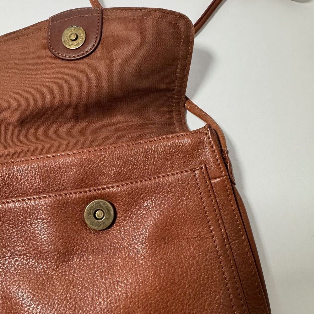 Vtg Fossil American Classic 75082 Brown Leather Crossbody Flap Bag Purse EUC - Picture 11 of 13